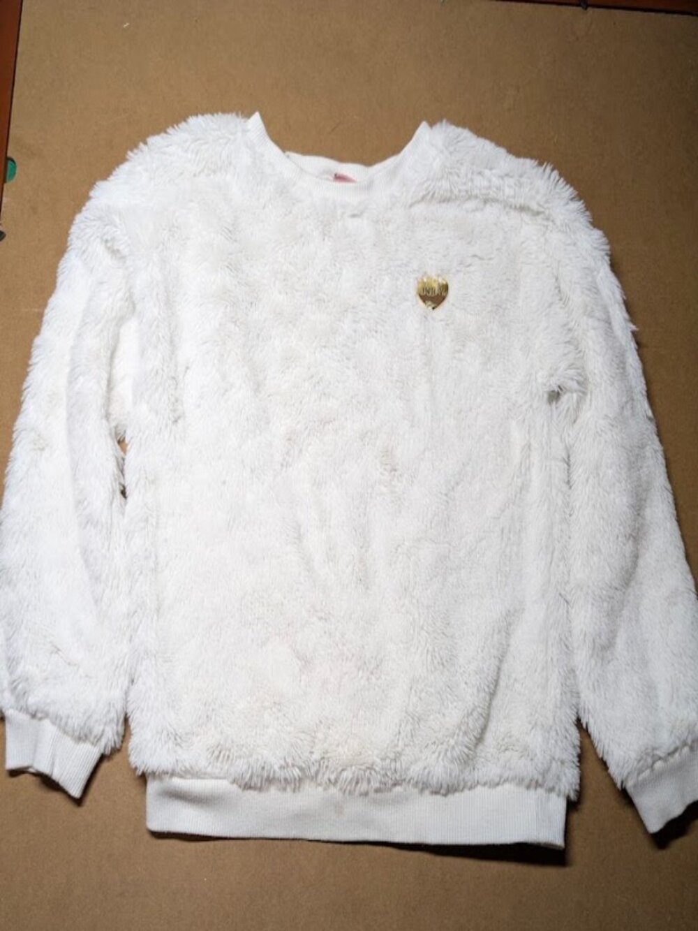 Juicy couture girls white fuzzy sweater